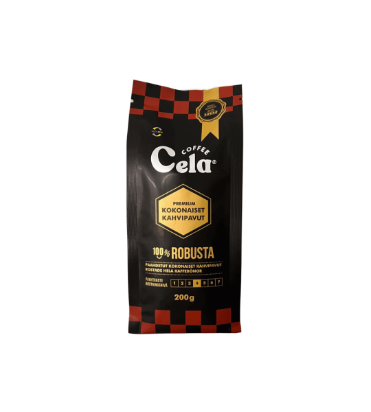 Robusta whole coffee beans - 200g